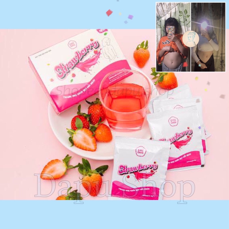 (EMO STRAWBERRY) Trà Dâu giảm cân Emoslim hộp 7 gói