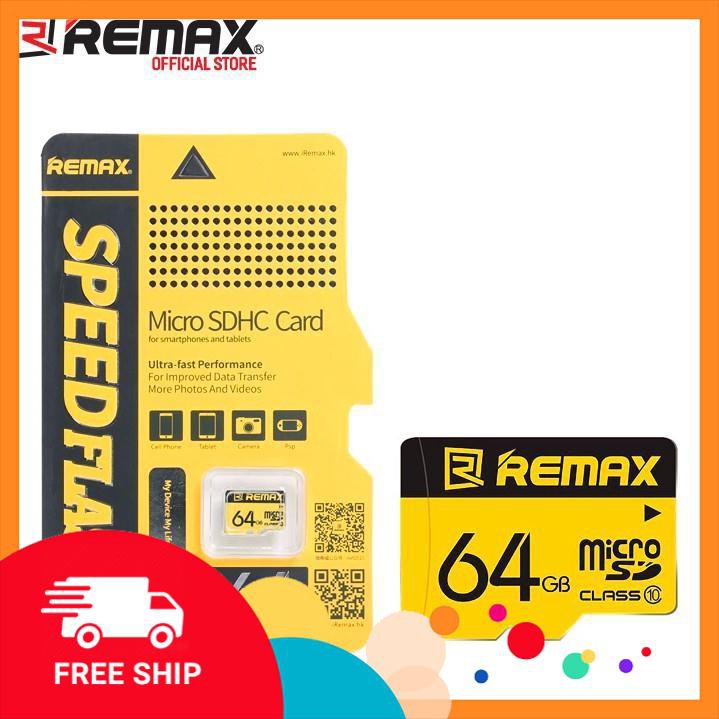Xả Kho Thẻ nhớ Micro SD Remax 64GB tốc độ Class 10