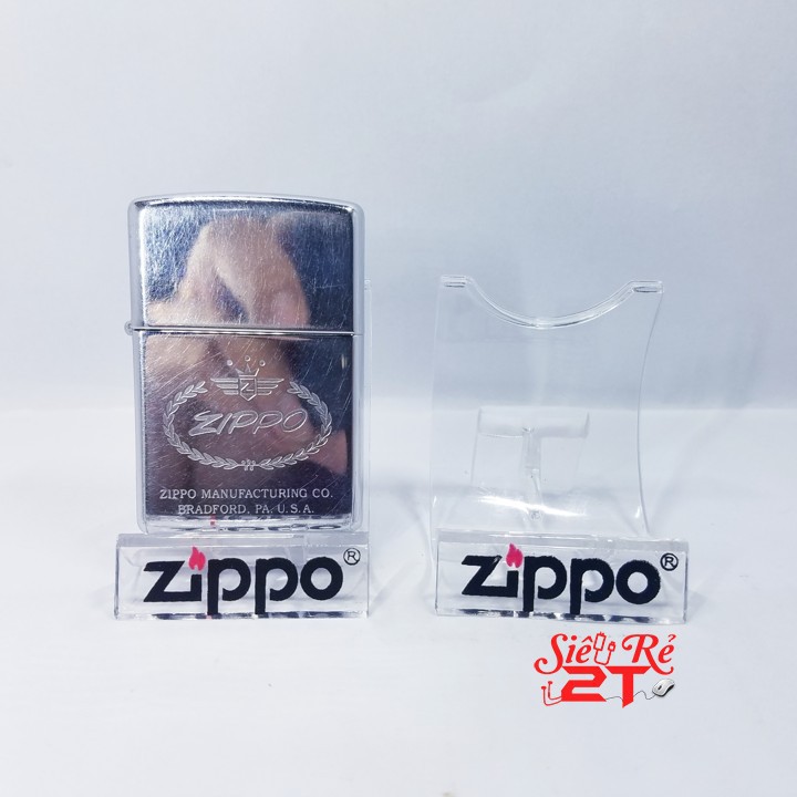 Giá đỡ Zippo Mica - Chân đế Zippo có logo Zippo dùng trưng bày Zippo