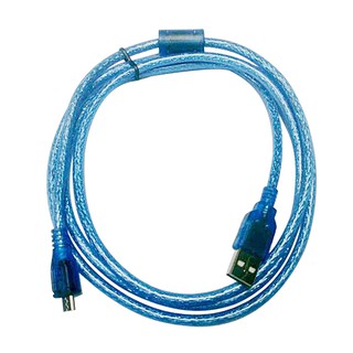 Transparent Blue 30cm USB 2.0 Printer Cable Dual Shielding