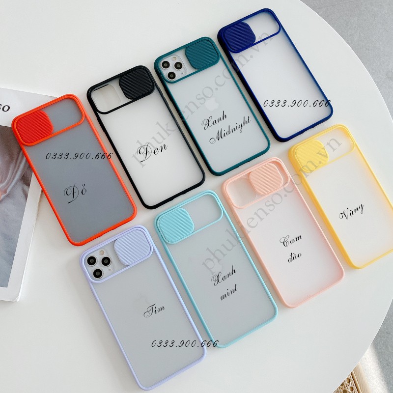 Ốp lưng iphone - Ốp lưng Nắp trượt nhám mặt mờ 6/6s/6plus/6s plus/7/8/7plus/8plus/x/xs/xsmax/11/11promax