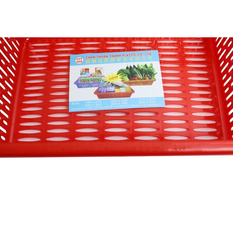 Rổ nhựa chữ nhật Chấn Thuận Thành 27x19x6.5cm