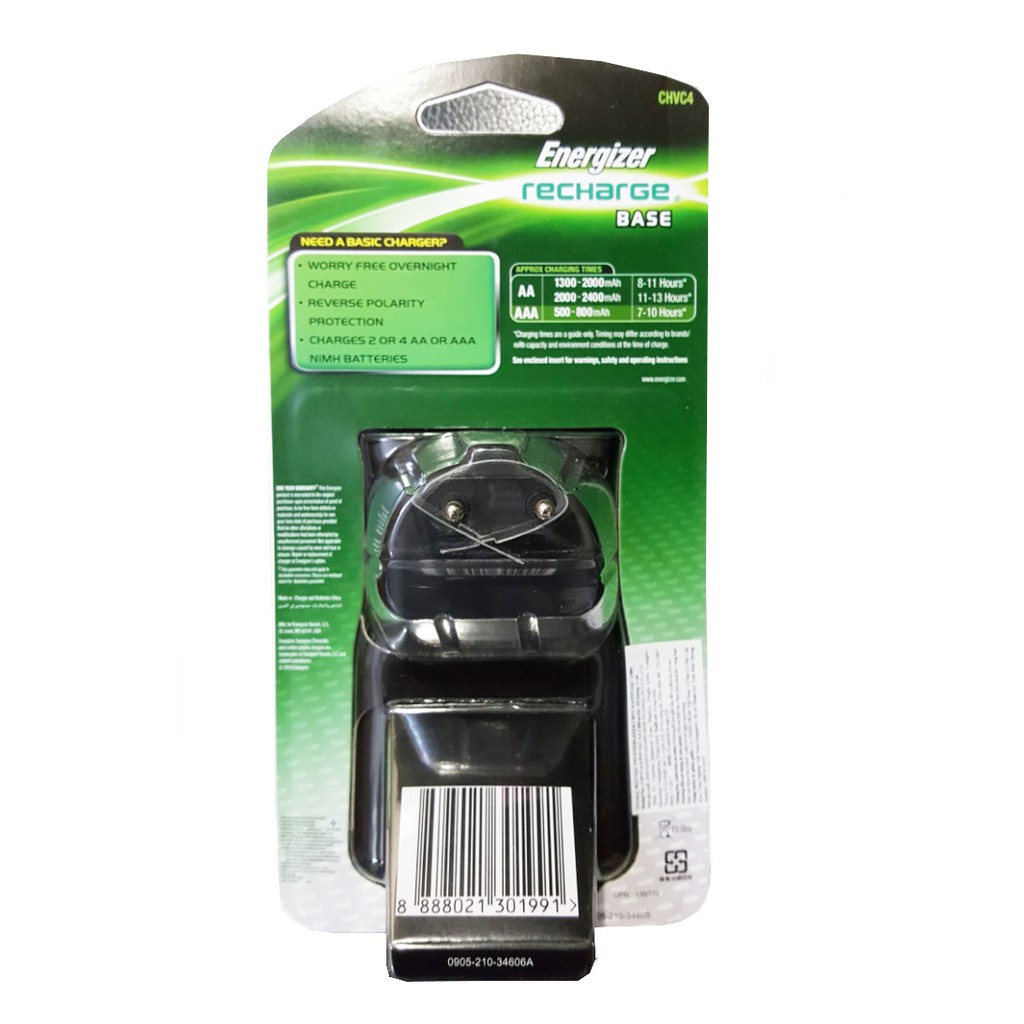 Máy sạc pin AA-AAA Energizer CHVC4 sạc được 1,2,3,4 pin AA-AAA