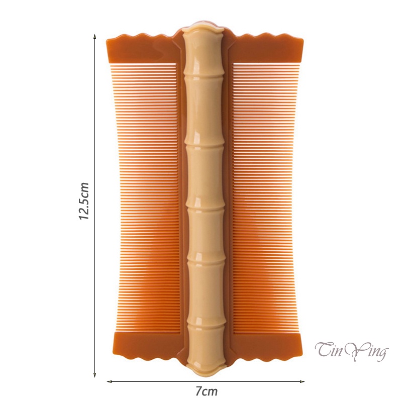 GETNOIVAS Lược Chải Tóc Hai Mặt Răng Nhỏ Bằng Tre Chăm Sóc Da Cho Nữ