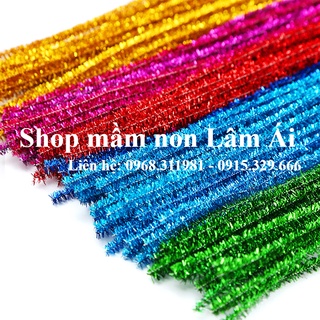 Dây kẽm xù kim tuyến màu