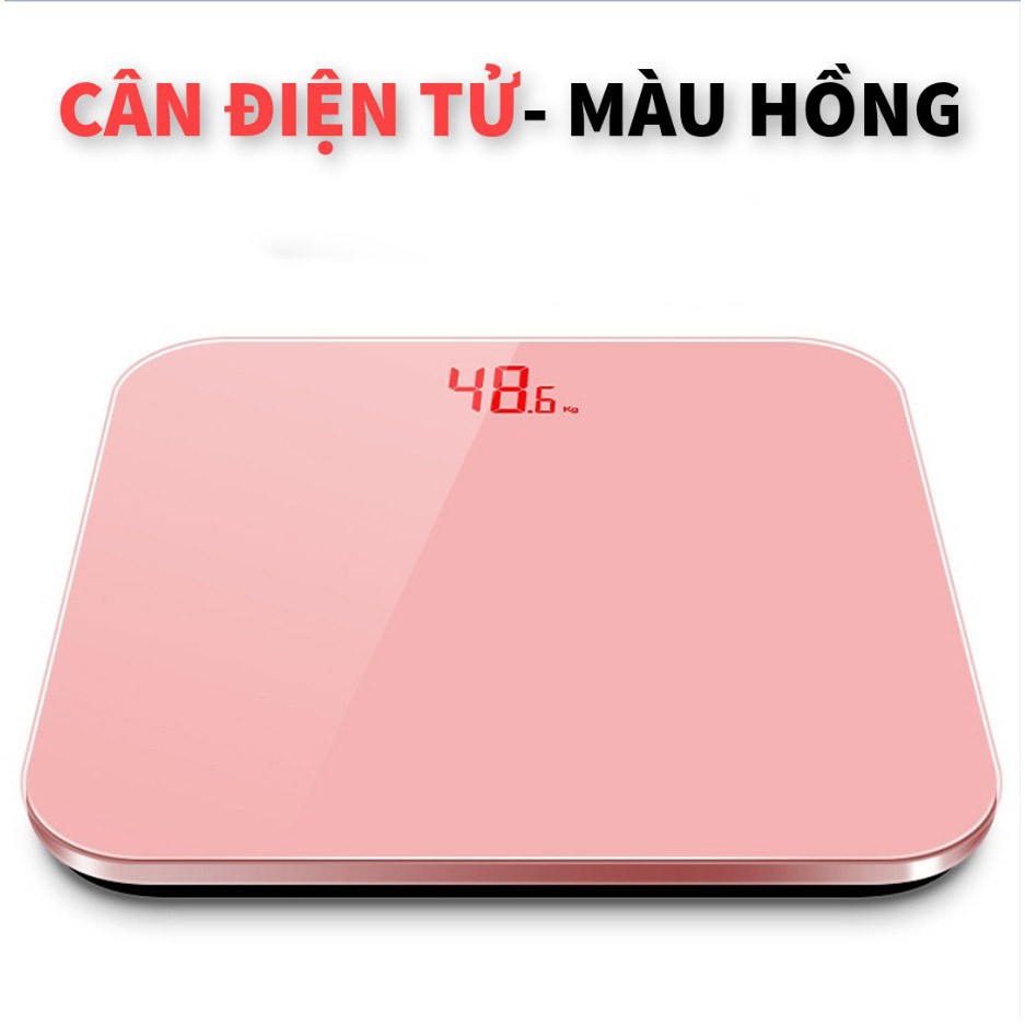 Cân Điện Tử Sạc USB ❤️RẺ VÔ ĐỊCH❤️ Màn Hình LCD Tải Trọng 180kg Mặt Kính Chịu Lực [ Tặng kèm 01 thước dây ]