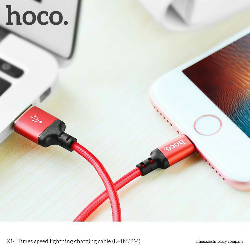 CÁP SẠC NHANH Hoco X14 2M Lightning SẠC FULL DÒNG IPHONE - CHÍNH HÃNG