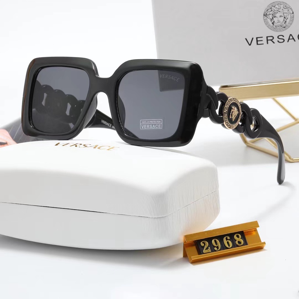 VERSACE Kính Mát Gọng Vuông Phong Cách Retro Sang Trọng Dành Cho Nữ