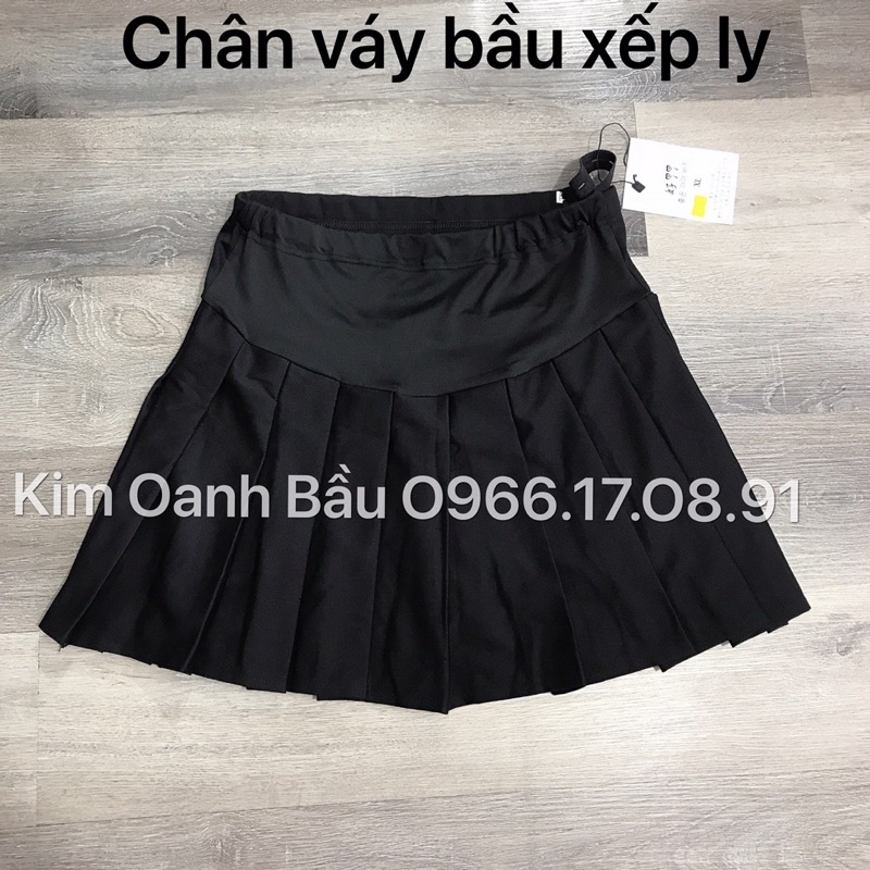 Chân Váy Bầu Xếp Ly Có Sẵn(40-75kg)