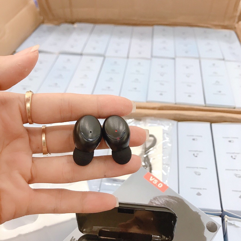 Tai Nghe Bluetooth True Wireless Amoi F9 - 4800, Kiêm Sạc Dự Phòng Đồng Hồ Hiện Thị % Pin