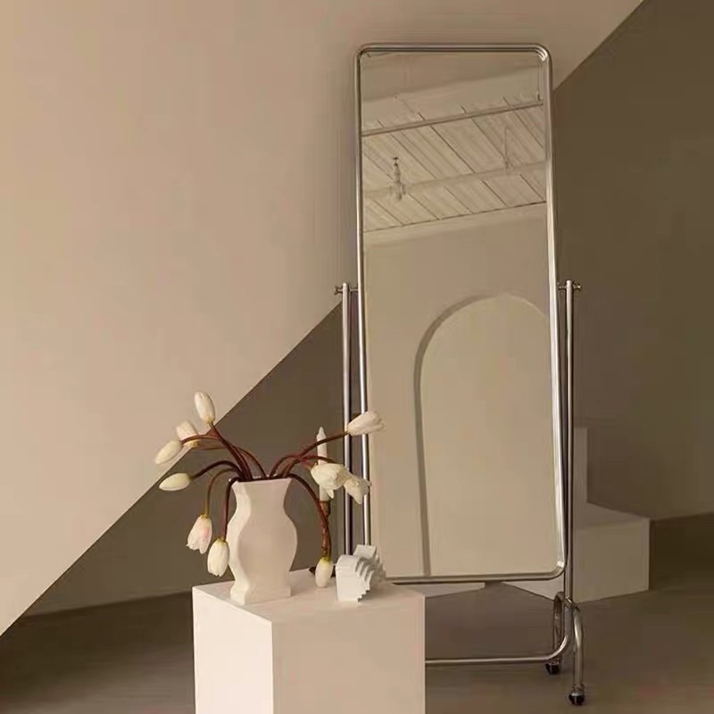 Gương lớn soi toàn thân viền kim loại không gỉ phong cách Hàn Quốc