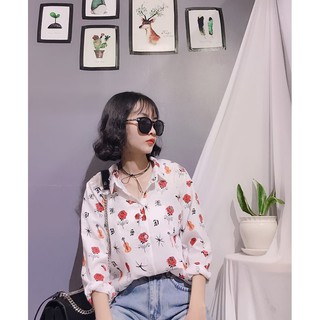 SƠ MI HỌA TIẾT HOA