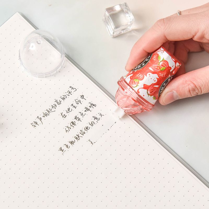 Bút Xóa Kéo Hình Ly Kem Sữa Dễ Thương Scho