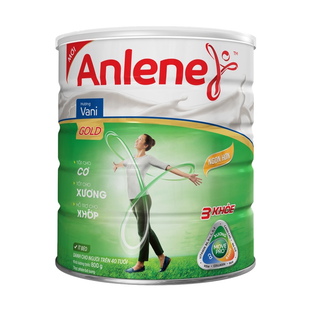 Combo 2 lon Sữa Bột Anlene Gold Movepro Hương Vanilla 800g/hộp (trên 40 tuổi)