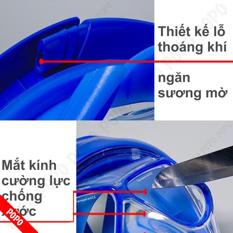 Mặt nạ lặn Full Face độ cận từ 1.5 đến 8.0 độ POPO FF168