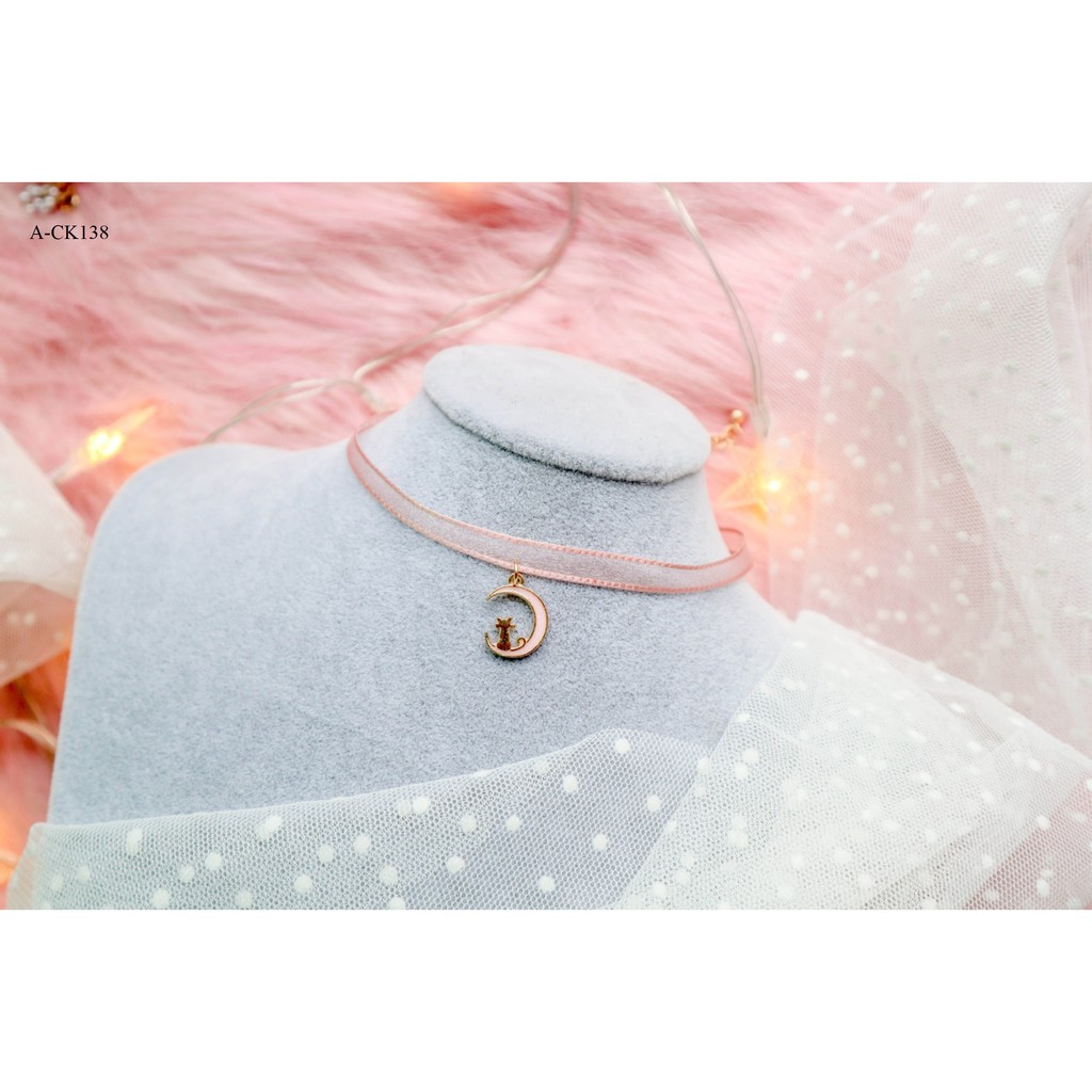 Choker hồng nhạt dễ thương gợi cảm A-ck137-138 Maycorner