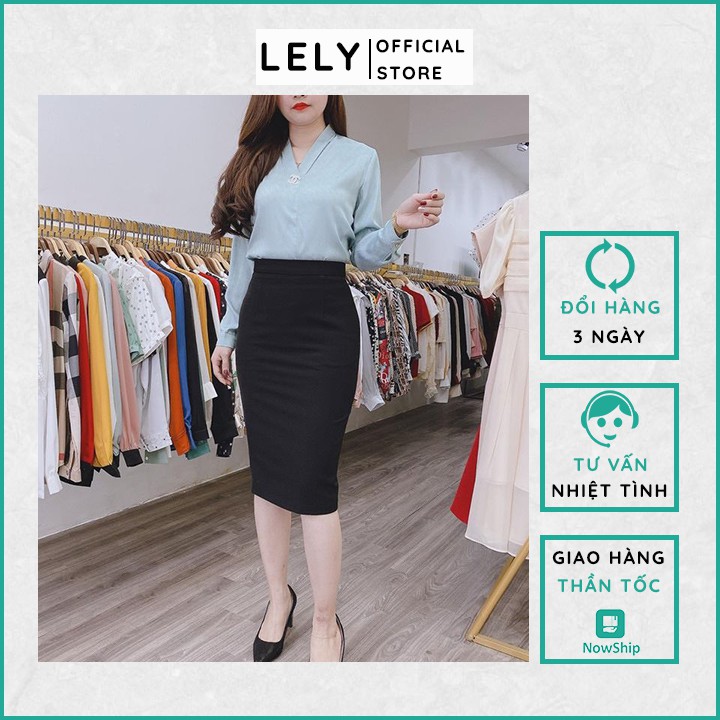 Chân váy bút chì dáng dài basic LELY CV300D chân váy bút chì túi đẹp thanh lịch