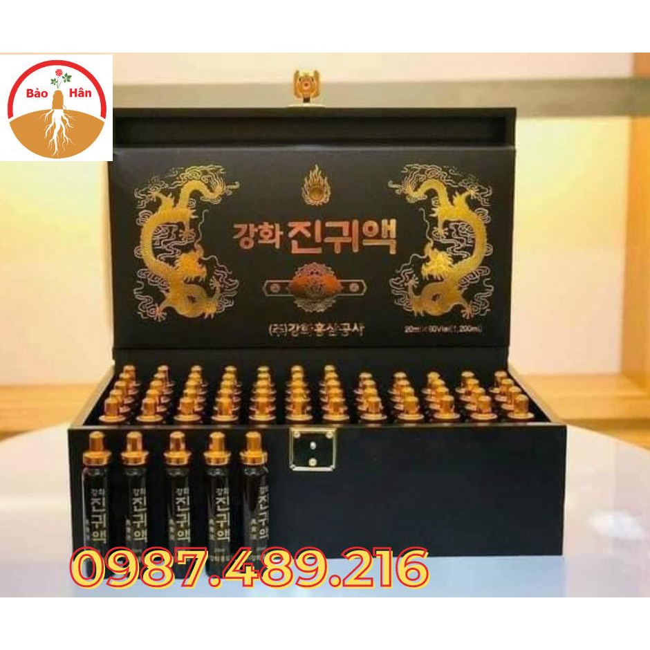 [[ HÀNG CHÍNH HÃNG ]TINH CHẤT ĐÔNG TRÙNG HẠ THẢO HÀN QUỐC, HỘP GỖ 60 ỐNG