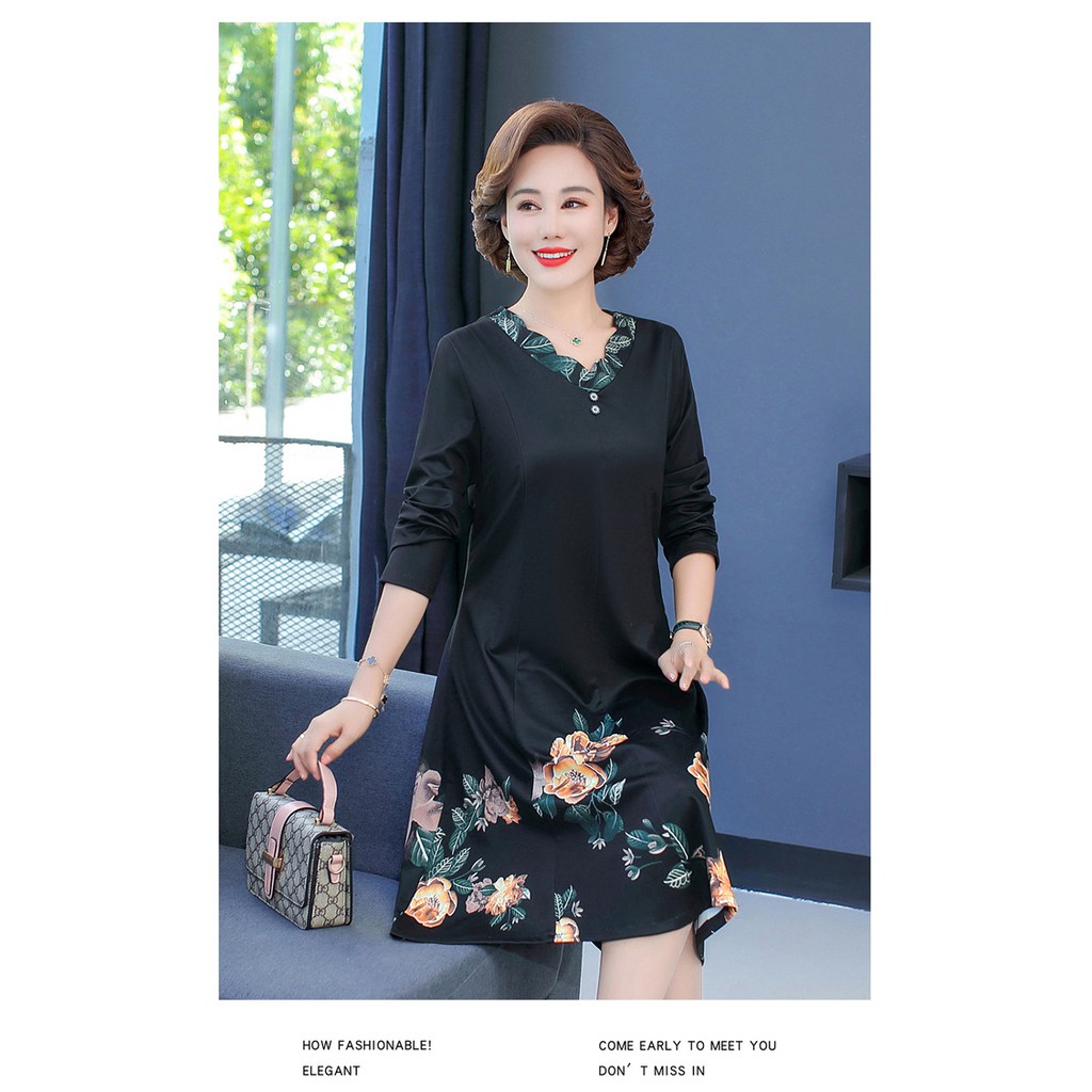 Váy trung niên tay dài