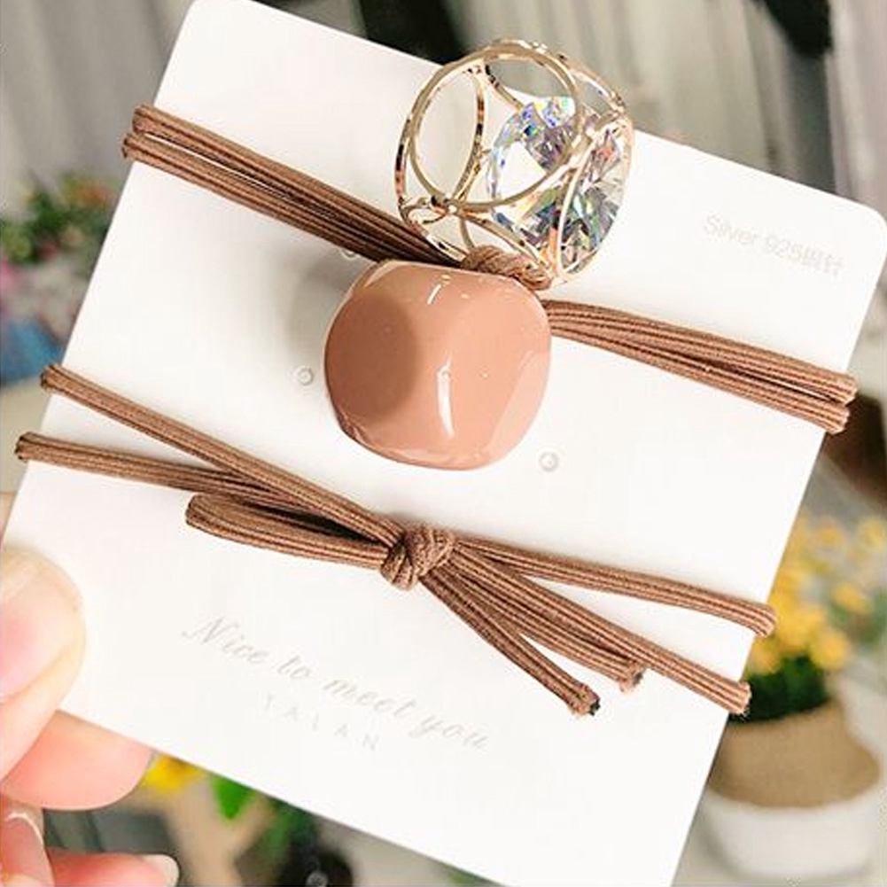 Dây buộc tóc đính kim cương nhân tạo thời trang cho nữ