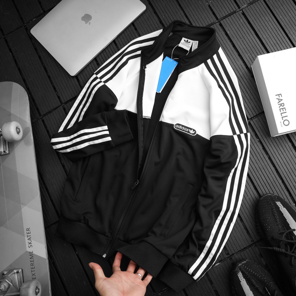 Áo khoác thể thao phối sọc chất liệu poli 2 da cao cấp 8623