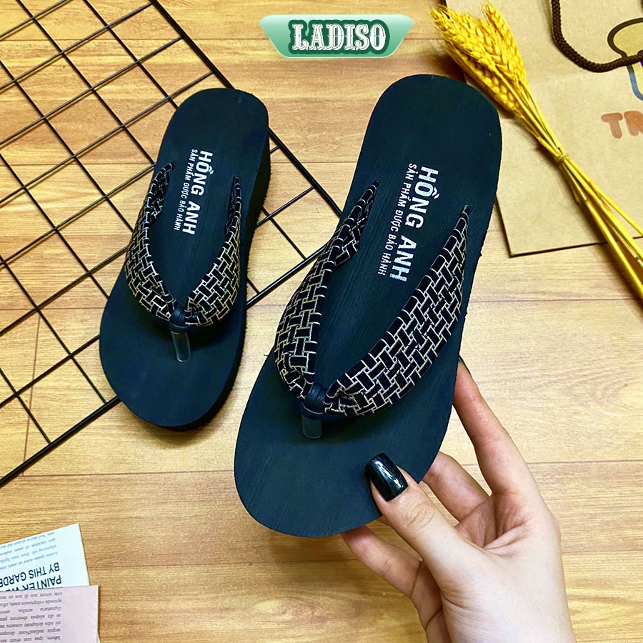 Dép xuồng nữ siêu nhẹ siêu êm LADISO thiết kế sang trọng bắt mắt cao 6cm TT355
