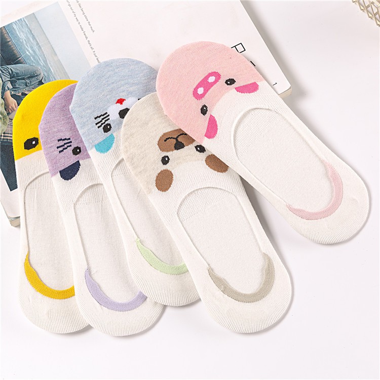 Vớ tất lười nữ silicon chống trượt hình thú cute thời trang