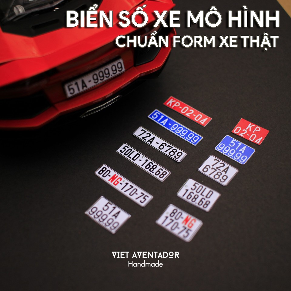 Biển số xe mô hình