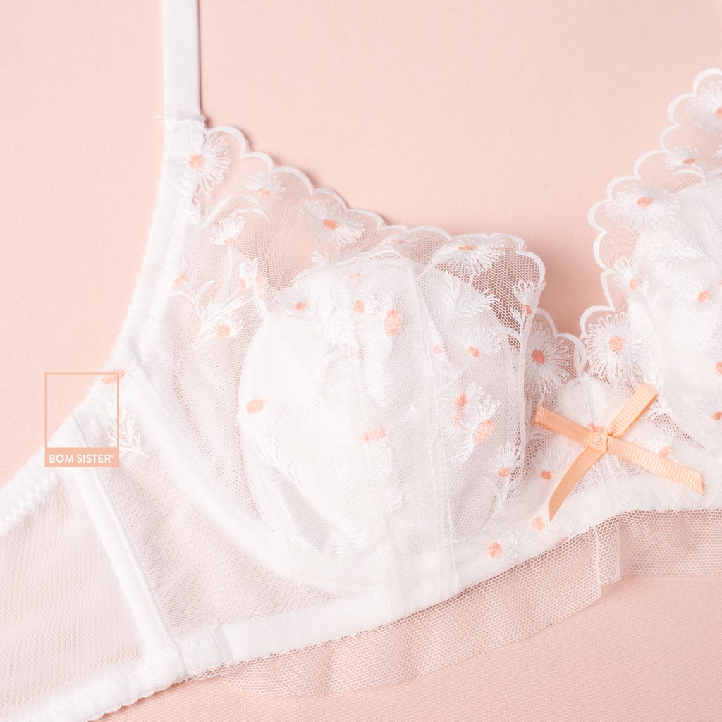 [Mã FARSBRBOM1 giảm 10% đơn 99K] Áo lót không mút ren hoa có gọng nâng ngực tự nhiên BOM SISTER A4043 | BigBuy360 - bigbuy360.vn