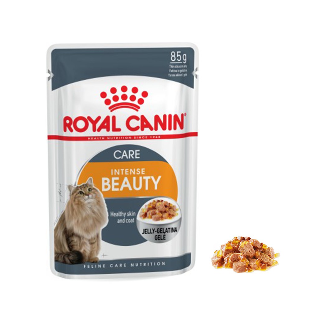 Thức ăn hạt ướt chăm sóc da, lông cho mèo Royal Canin Intense 85g