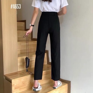 Quần Tây Lưng Cao Xẻ Tà