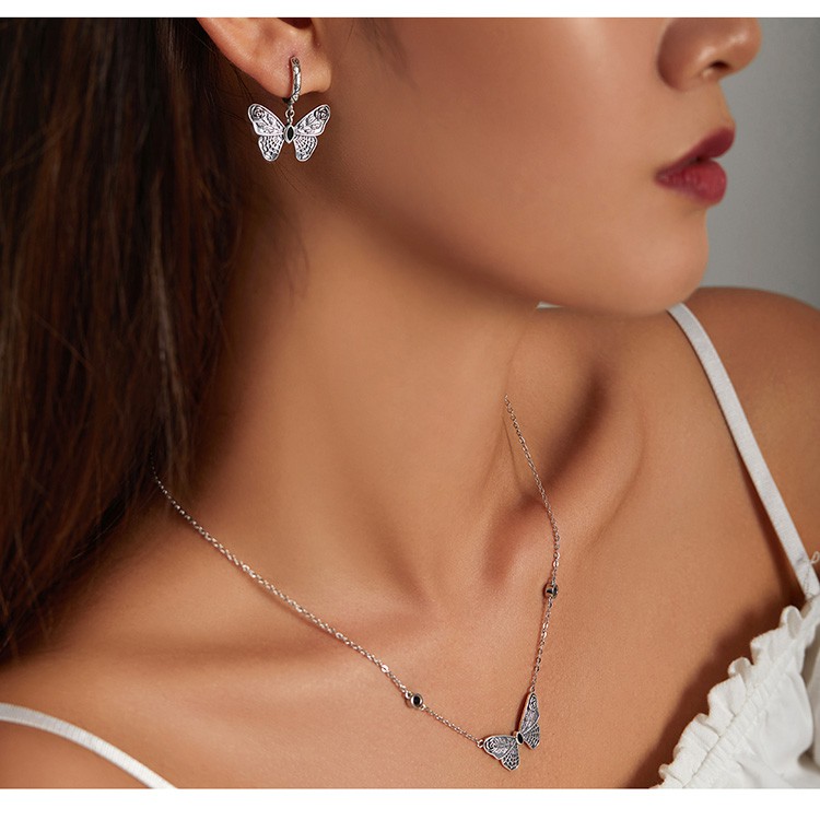 BAMOER Bộ Trang Sức Bằng Bạc 925 Phong Cách Halloween Thời Trang Cho Nữ BSE533