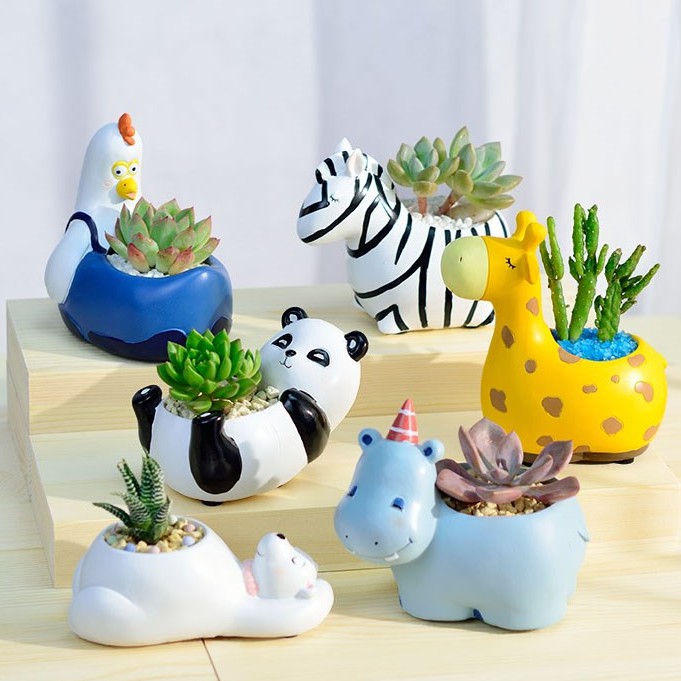 Mô hình chậu hoa, cây cảnh sáng tạo