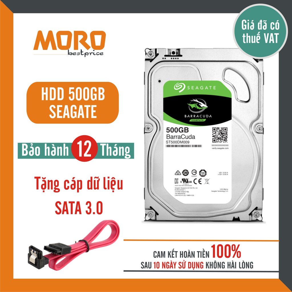 Ổ cứng HDD Seagate Barracuda 500GB - (Tháo Máy Đồng Bộ - Mới Trên 90%) - Bảo Hành 12 Tháng 1 Đổi 1