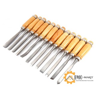 [ HOT SALE ] 💥 Bộ dụng cụ 12 cây đục, tiện gỗ cao cấp V1 💥 Thép cacbon siêu cứng