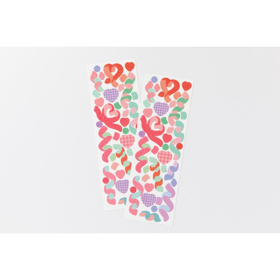 Set 2 Tấm Sticker ARTBOX Hàn Quốc Họa Tiết Caro Trái Tim