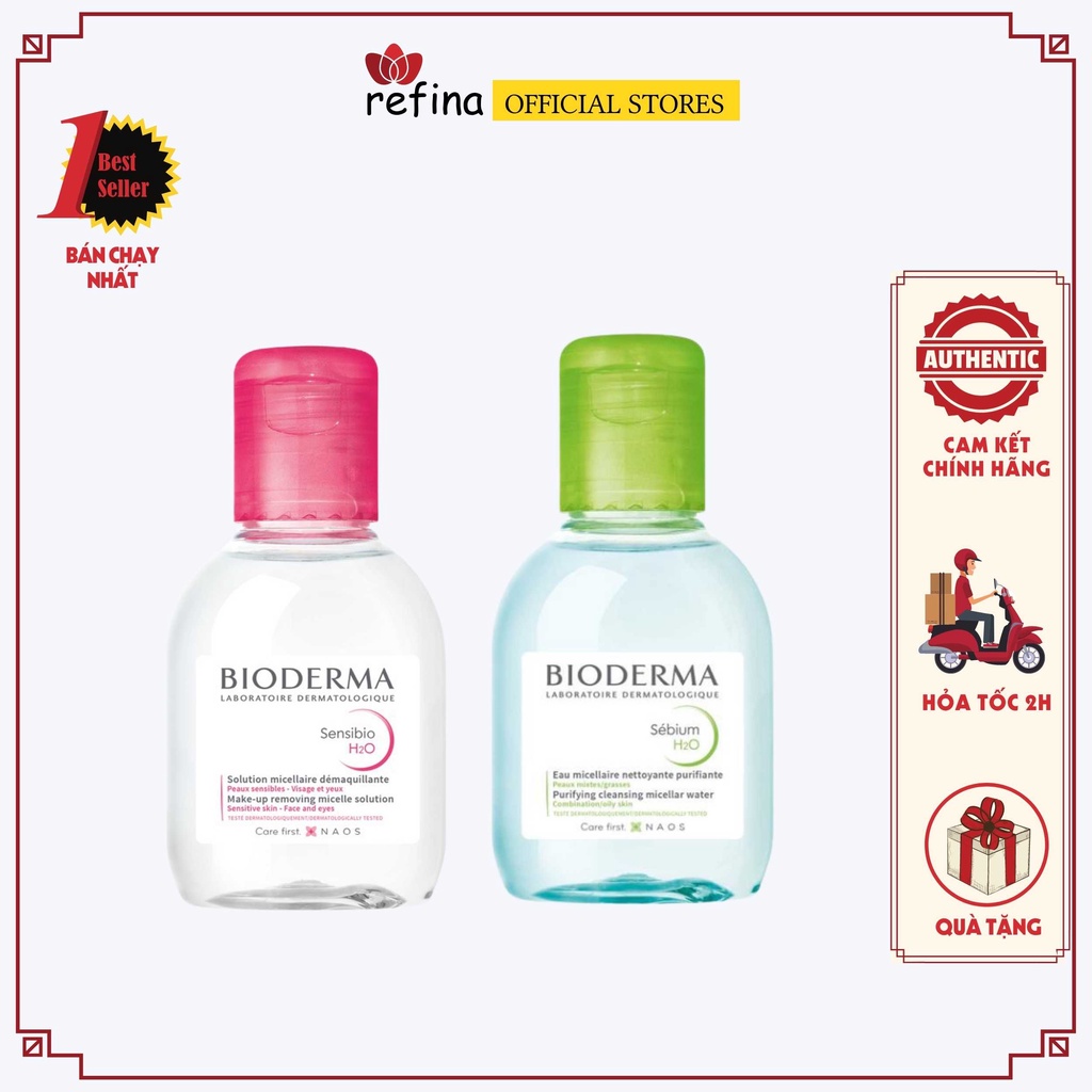 Dung dịch tẩy trang Bioderma Sensibio H2O - 100ml (mini) công nghệ Micellar