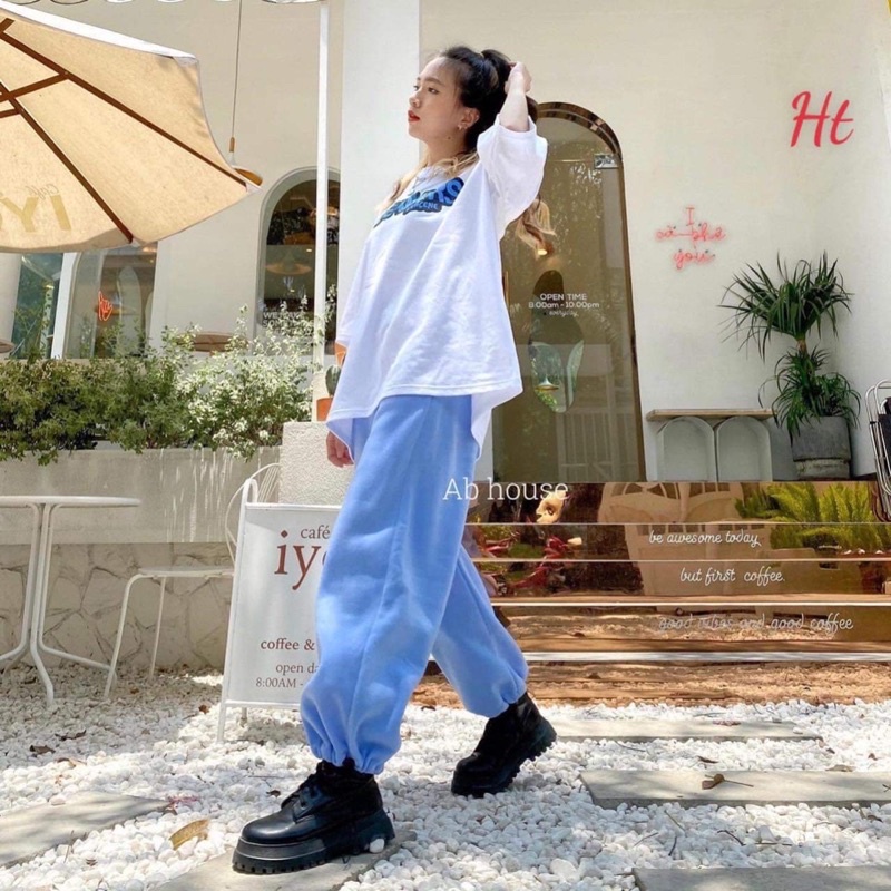 Sét áo chữ xanh+quần bom xanh HT12