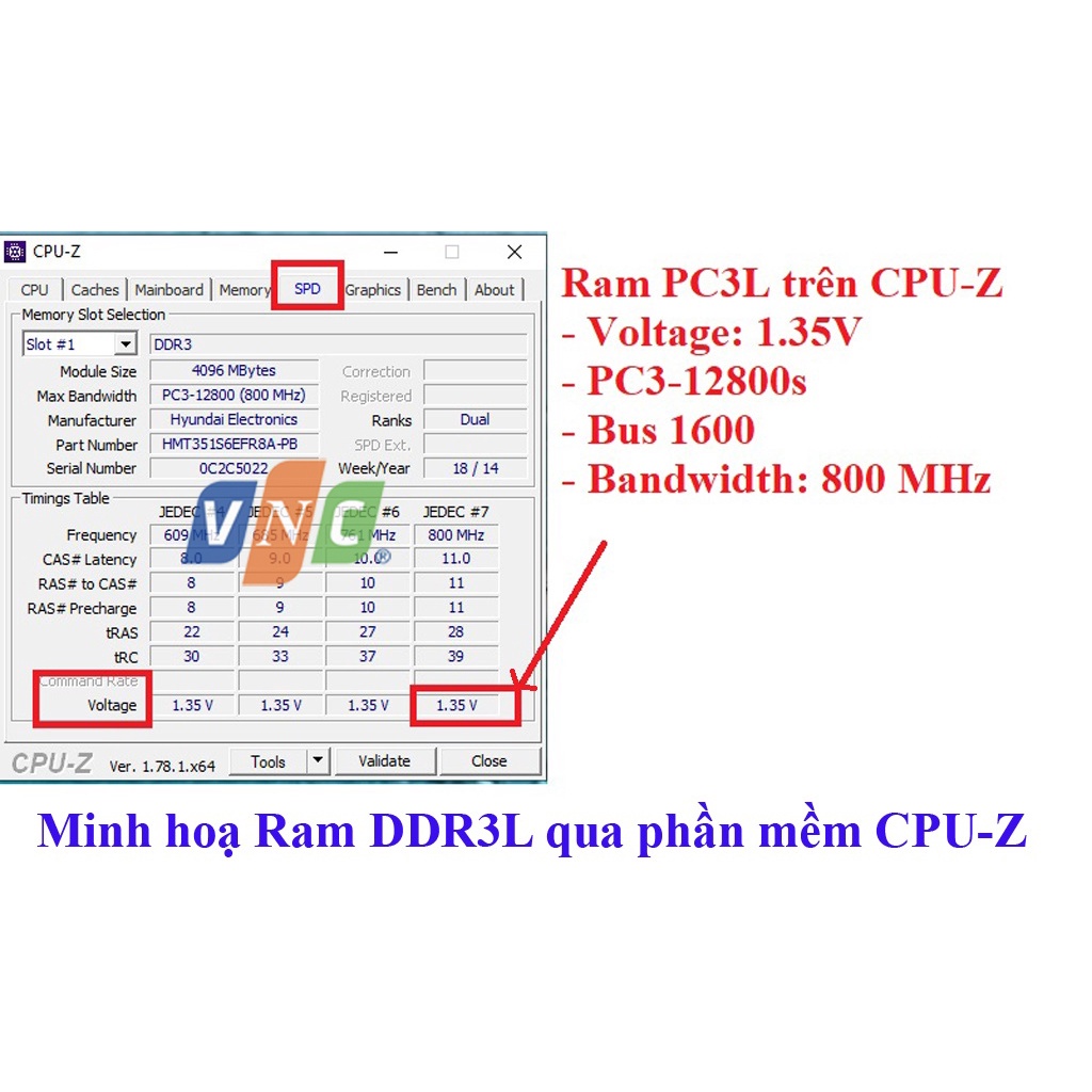 RAM Laptop DDR3L Bus 1600 PC3L-12800 dung lượng 4Gb 8Gb 2Gb 1600MHz 1.35V Sodimm hàng tháo máy