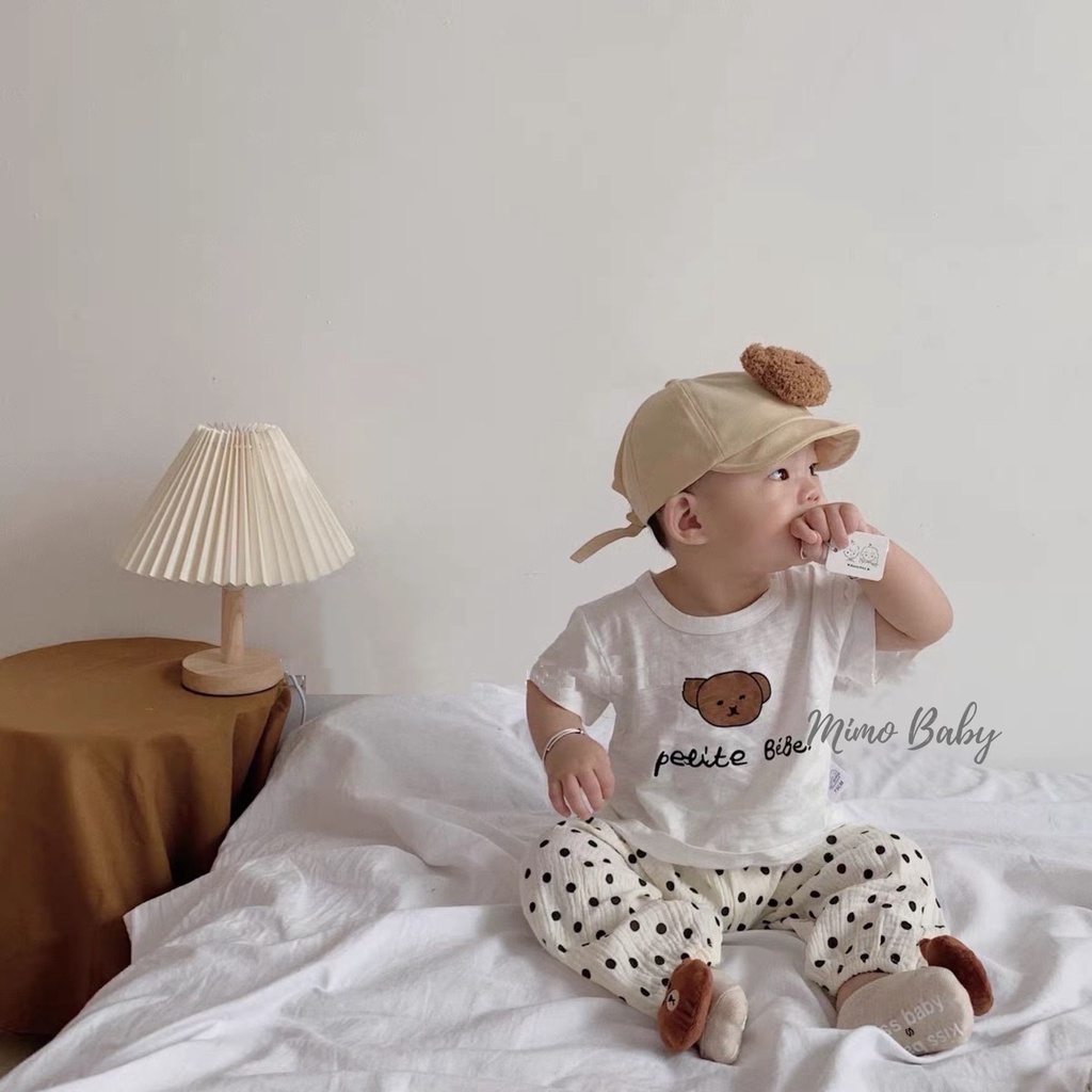 Quần boom chất liệu xô muslin mùa thu đông cho bé trai, bé gái QA41 Mimo Baby