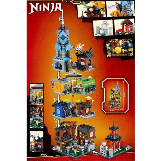 Bộ Lego Ninjago Lắp Ráp Tháp Lotto Ninja Building