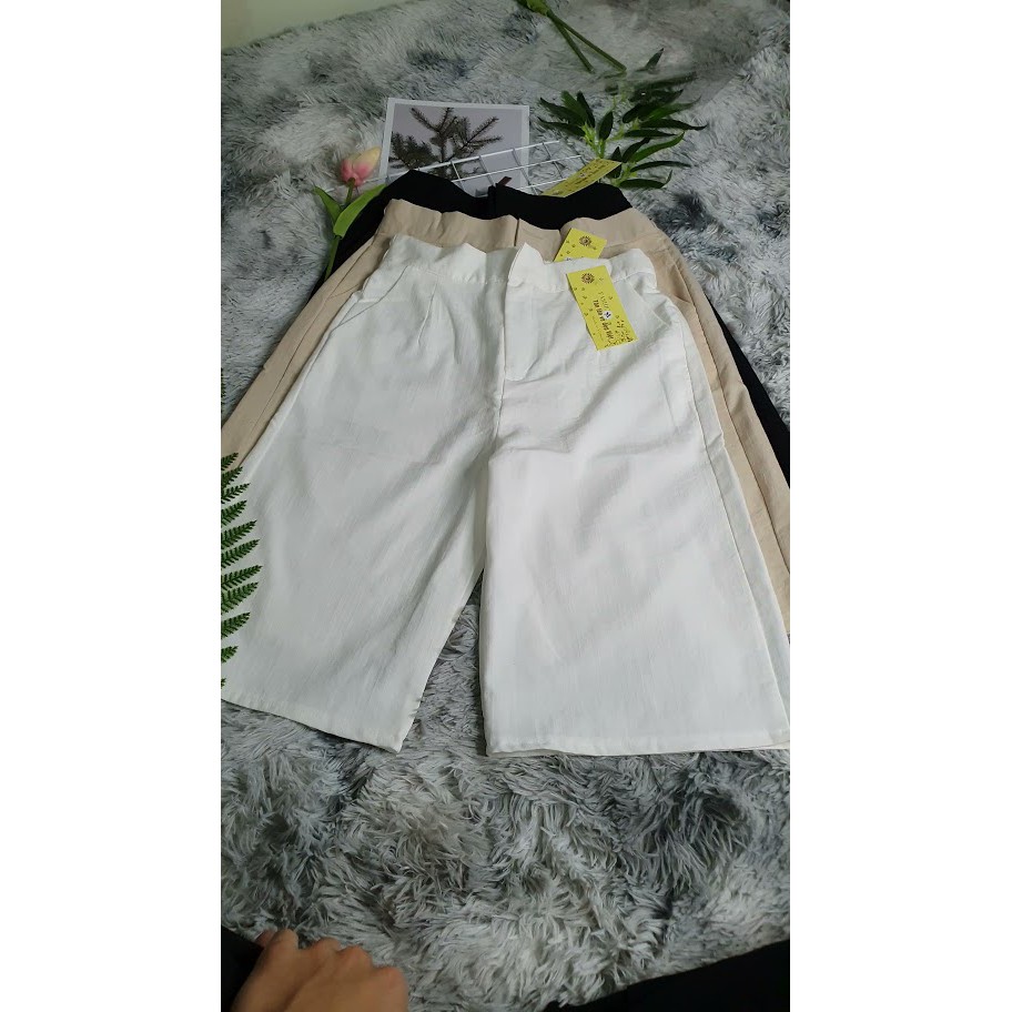 Quần đùi đũi - quần đùi nữ vải đũi lưng cao siêu hót 2021 | BigBuy360 - bigbuy360.vn