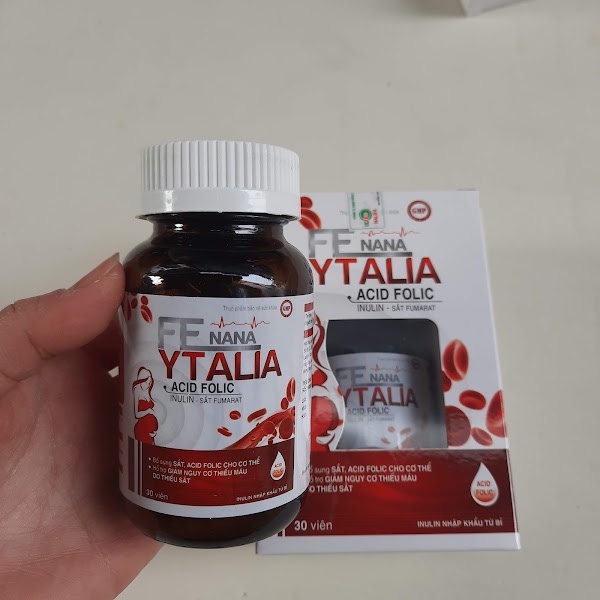 Viên uống bổ máu Fe Nana YTALIA - Bổ sung sắt và acid folic cho bà bầu