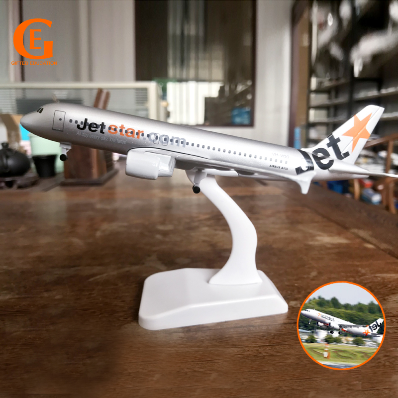 Jetstar Airways Diecast Metal Airbus 320 Máy bay Air Jet Airlines Máy bay mô hình máy bay