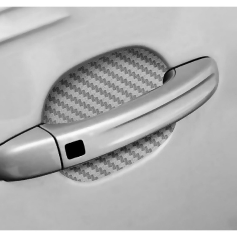 Bộ 4 Miếng Dán Bảo Vệ Tay Nắm Cửa Xe Hơi Bằng Sợi Carbon