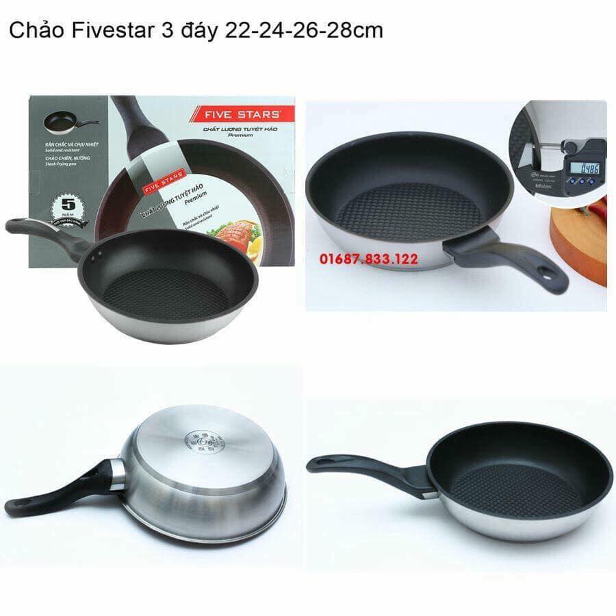Chảo five stars size 16cm đến 28cm