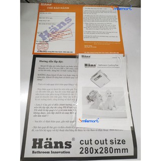 Quạt mát âm trần Hans H10R (điều khiển từ xa) - Hàng chính hãng