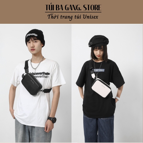 Túi đeo chéo nam nữ thời trang mới da PU cao cấp, Túi xách Unisex nhỏ gọn bền đẹp