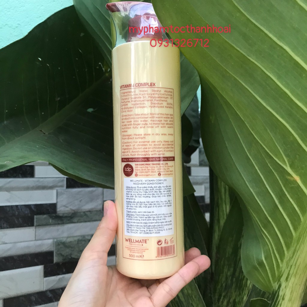 Dầu gội xả chống rụng, phục hồi WELLMATE Anti-Hair Loss 500mlx2 Mẫu mới