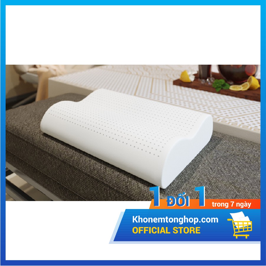 Gối cao su thiên nhiên KIM CƯƠNG Siny B, êm ái, nâng đỡ cổ và vai, kích thước 39x59 cm